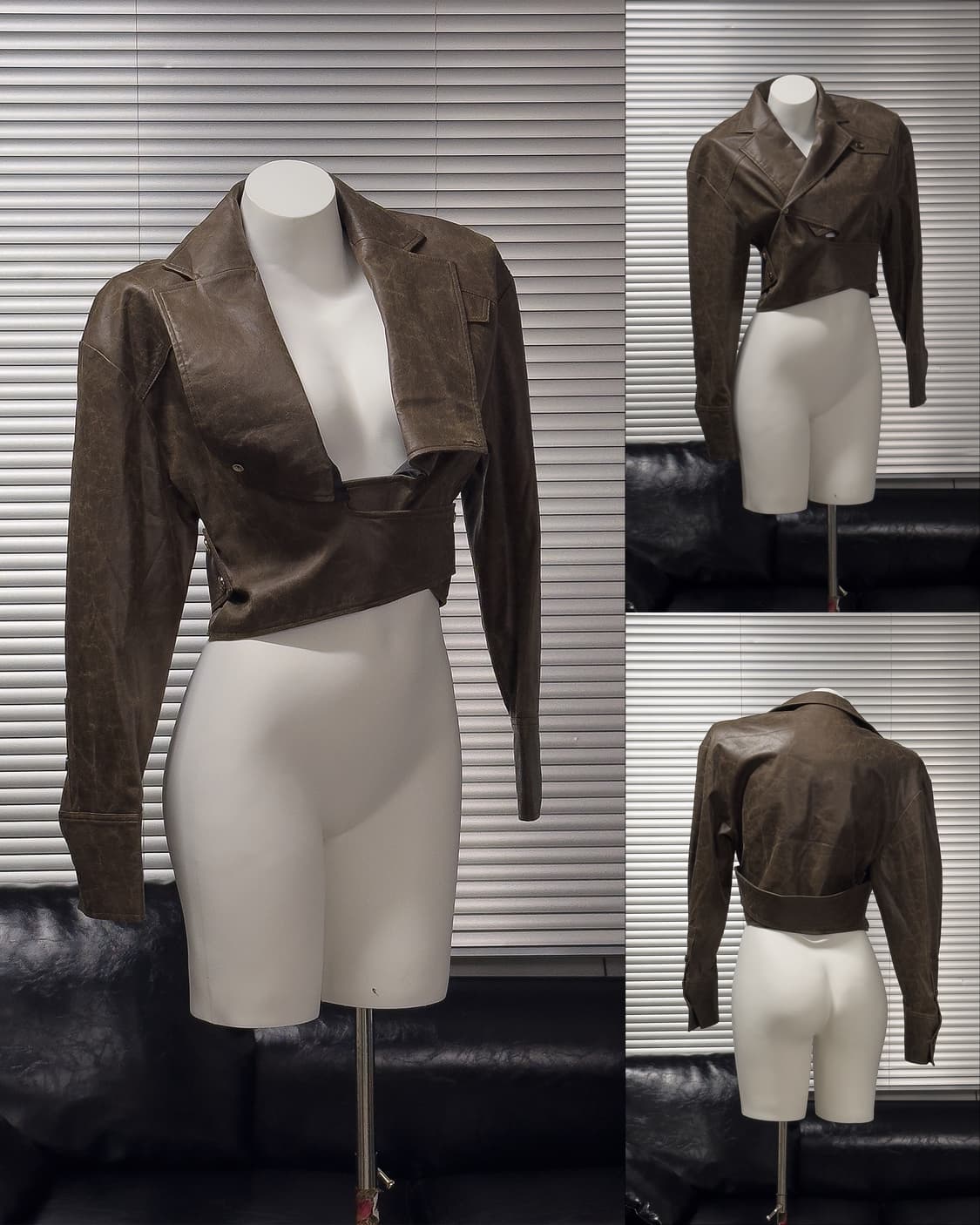 {Andersson Bell} Leather Wrap Jacket 상품이미지1