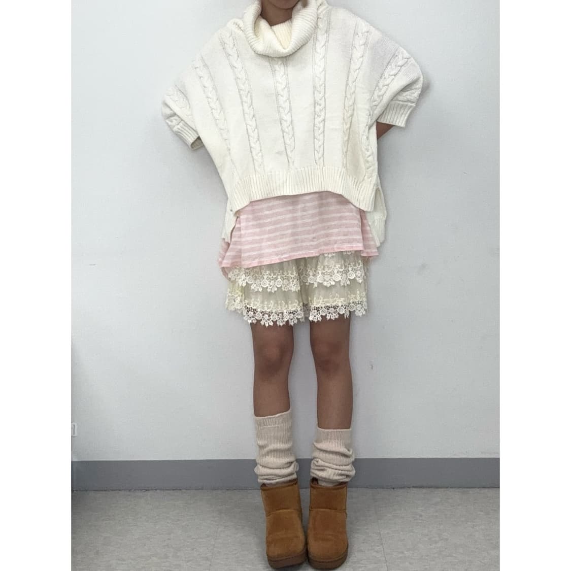 빈티지 아이보리 캉캉 스커트 상품이미지6