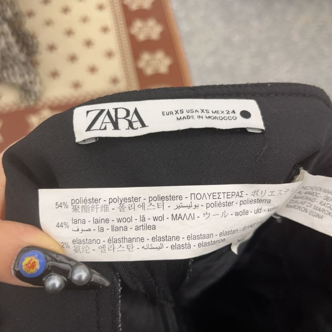 자라 모던 시크 벨트디테일 와이드 슬랙스 바지 XS C08789 상품이미지5