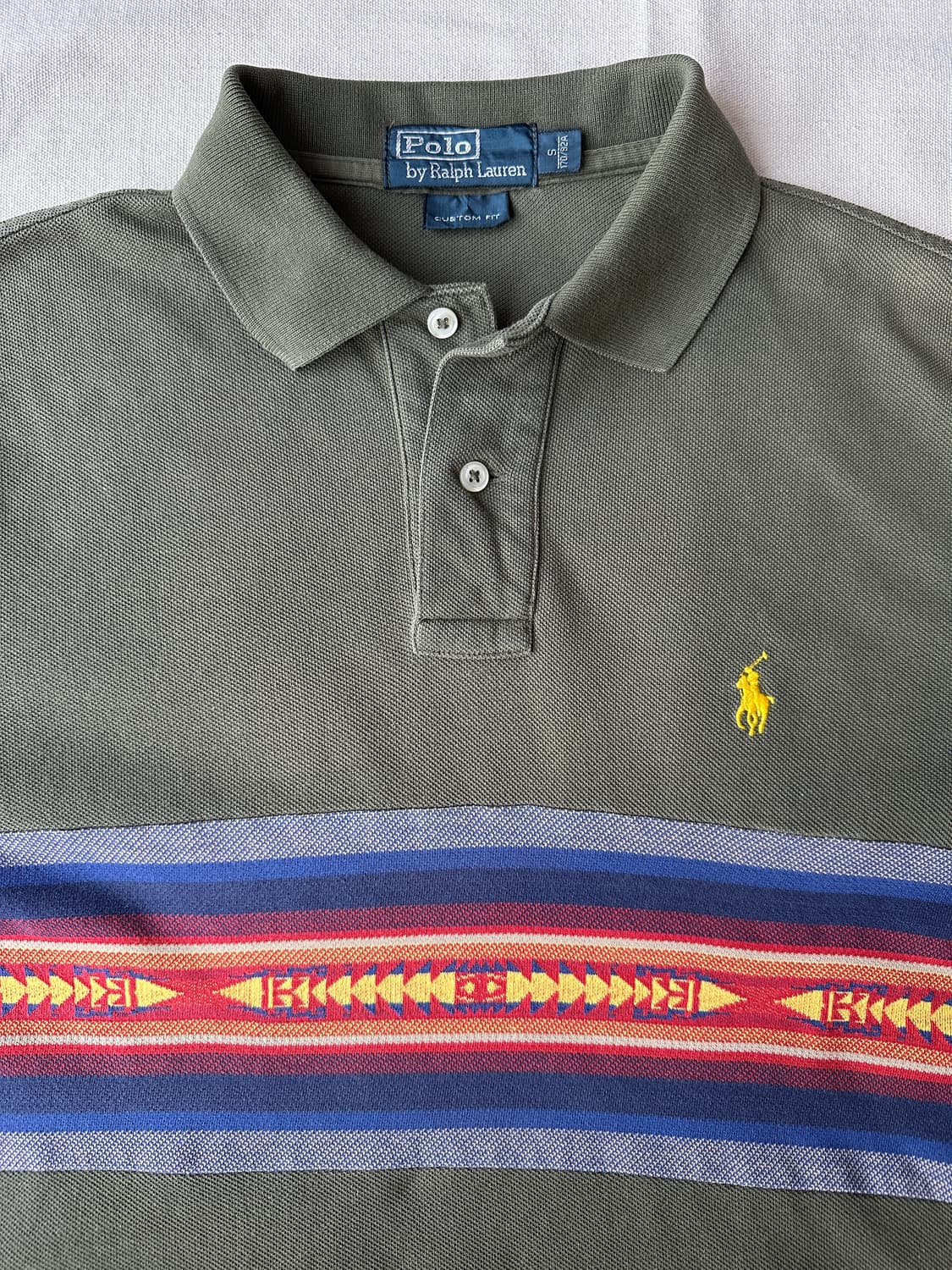 폴로 아즈텍 네이티브 보더 피케 반팔 카라티 S 상품이미지3