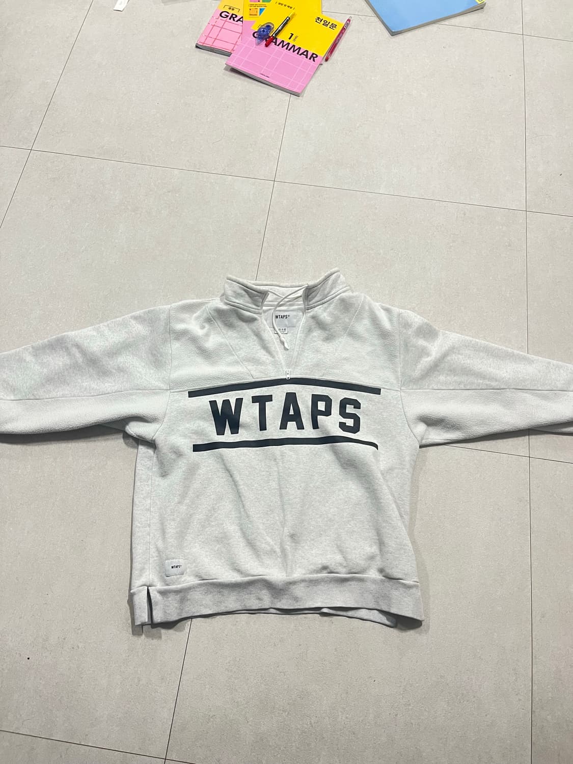 더블탭스 하프집업 맨투맨 스웻셔츠 급처 상품이미지2