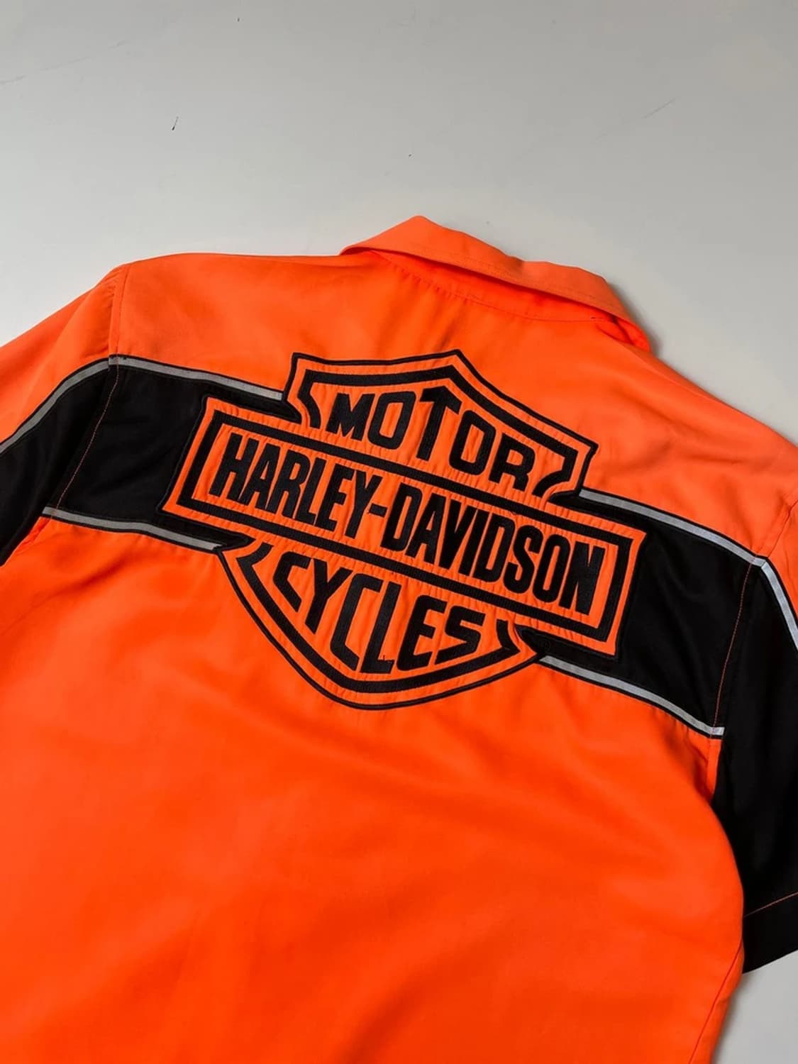 할리데이비슨 블레이즈 오렌지 빈티지 워크 셔츠 PN9639 상품이미지2