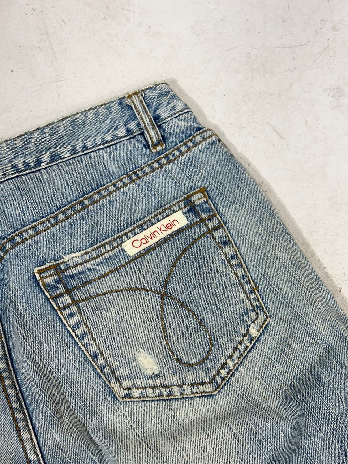 CK 캘빈 클라인 부츠컷 와이드 연청 데님 팬츠 청바지  상품이미지6
