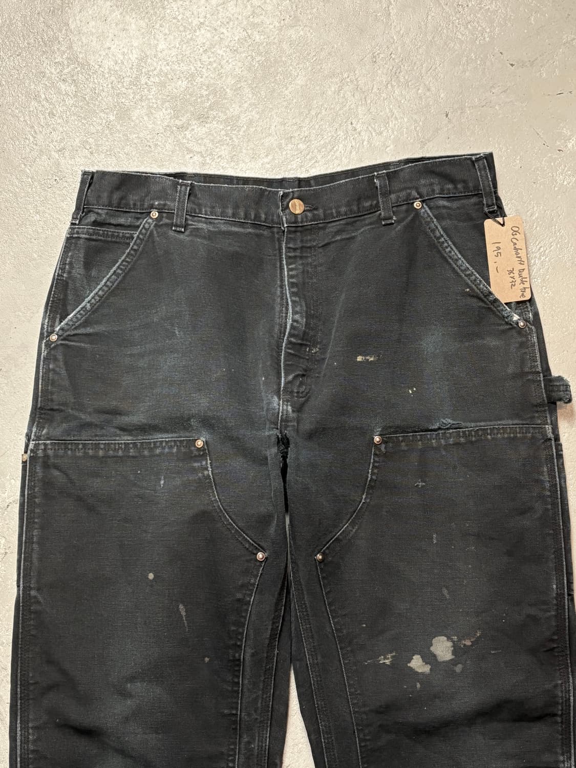 OG USA Made 칼하트 B01 더블니 블랙 칼하트 썩블니 카펜터 상품이미지5