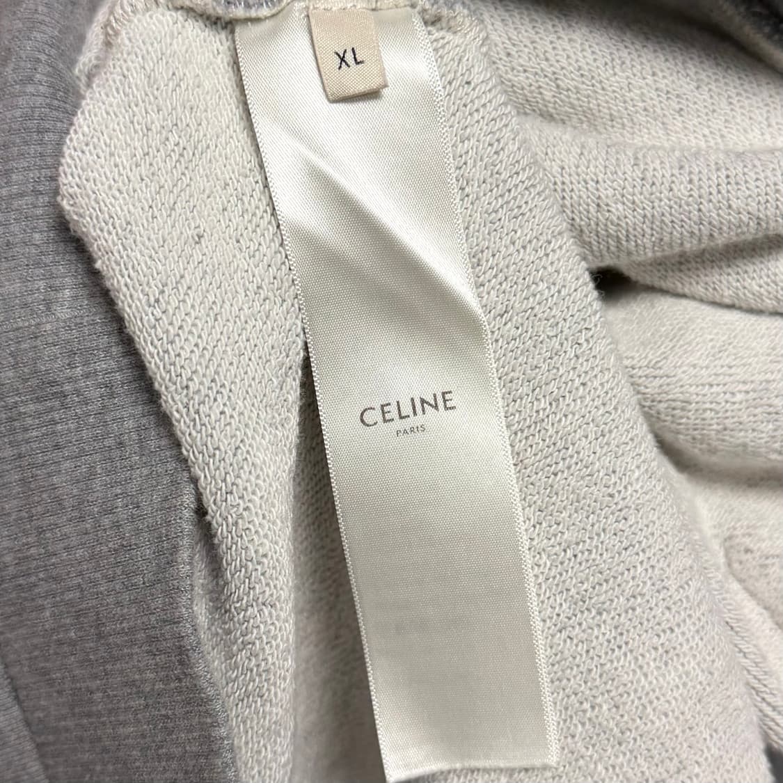 [S+급/XL] 셀린느 루즈 코튼 후드티 그레이 상품이미지6