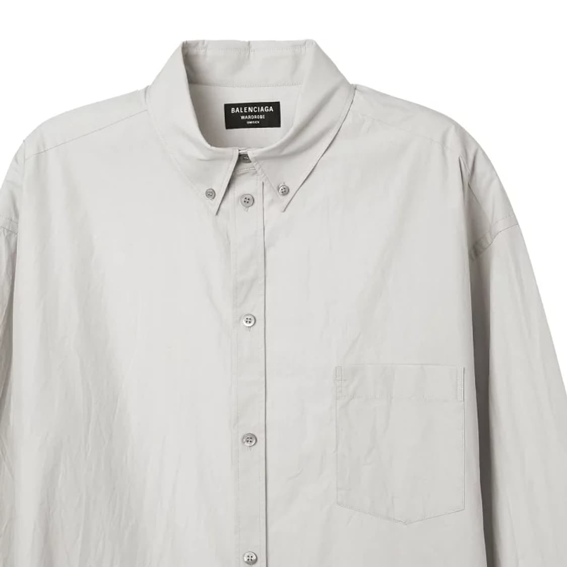 발렌시아가 유니섹스 베이지 오버핏 코튼셔츠  상품이미지5