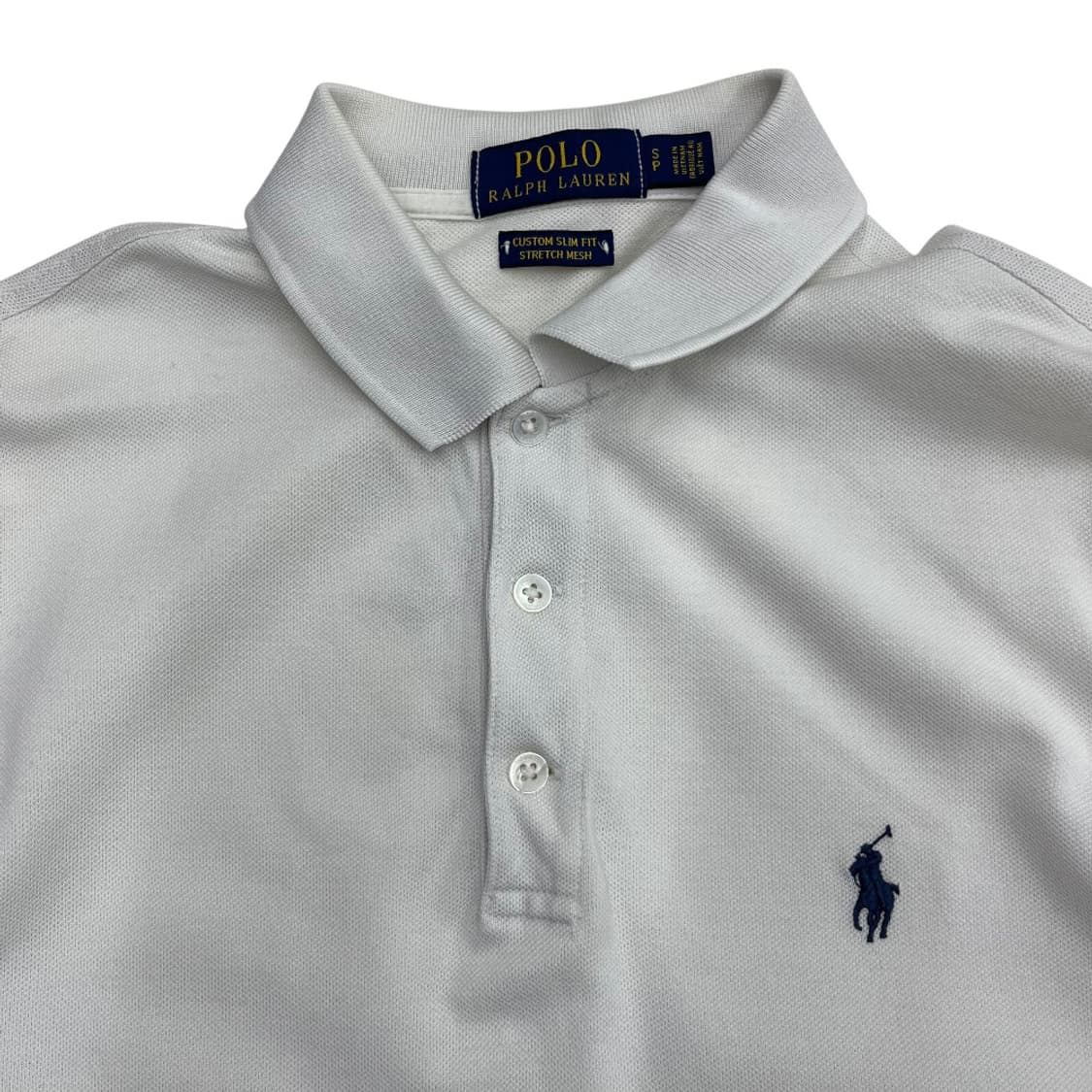 폴로 랄프로렌 블루포니 화이트 카라 반팔 S 상품이미지4