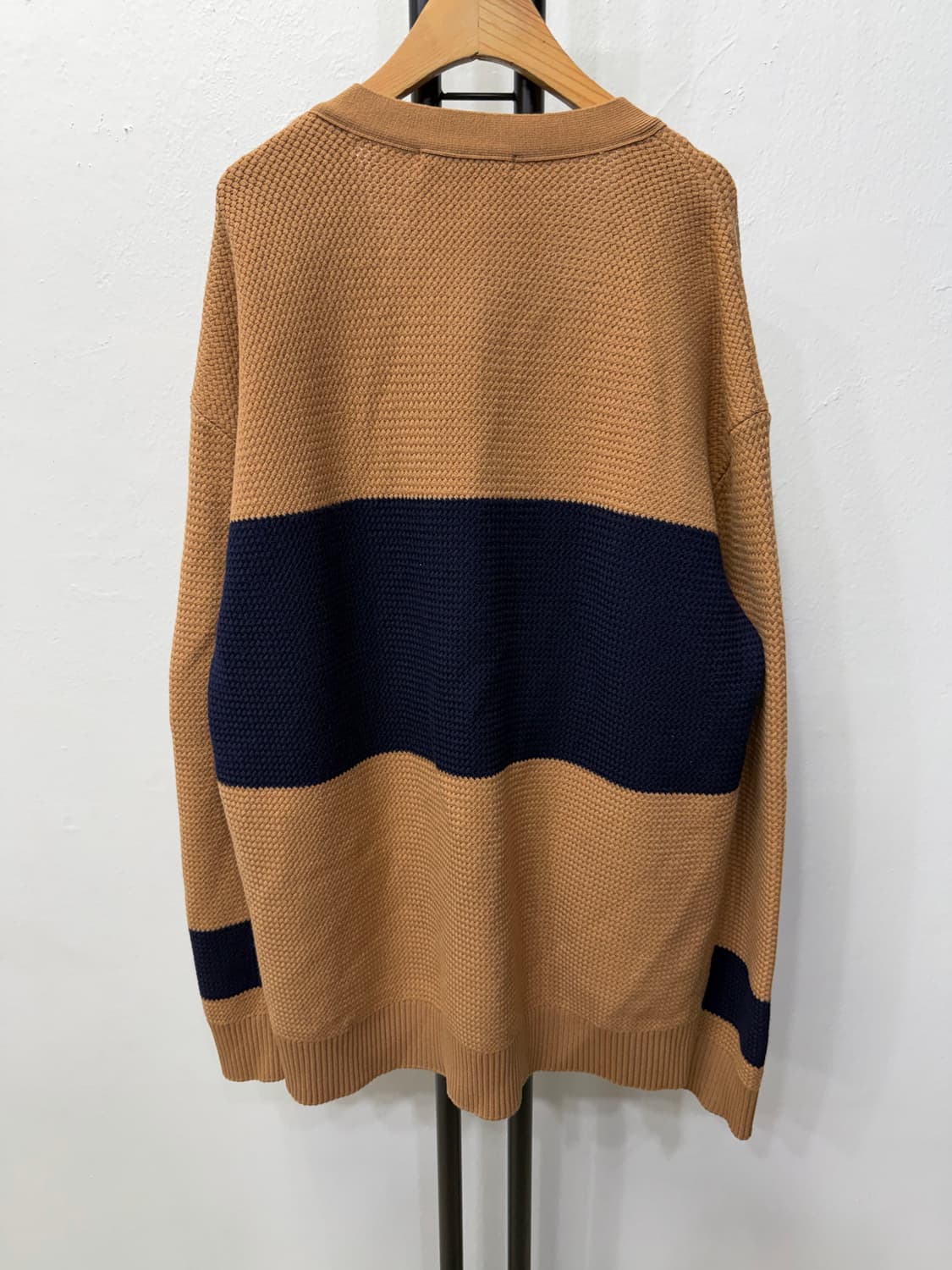 정품) 시스템옴므 한섬 20ss 배색 브이넥 니트 가디건 100 상품이미지5