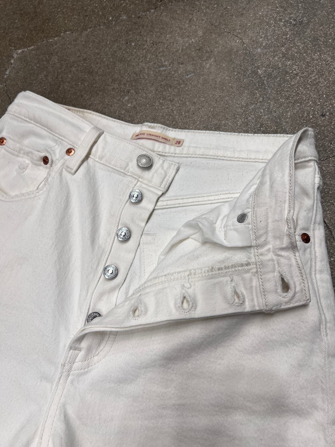 리바이스 립케이지 스트레이트 화이트진 상품이미지9