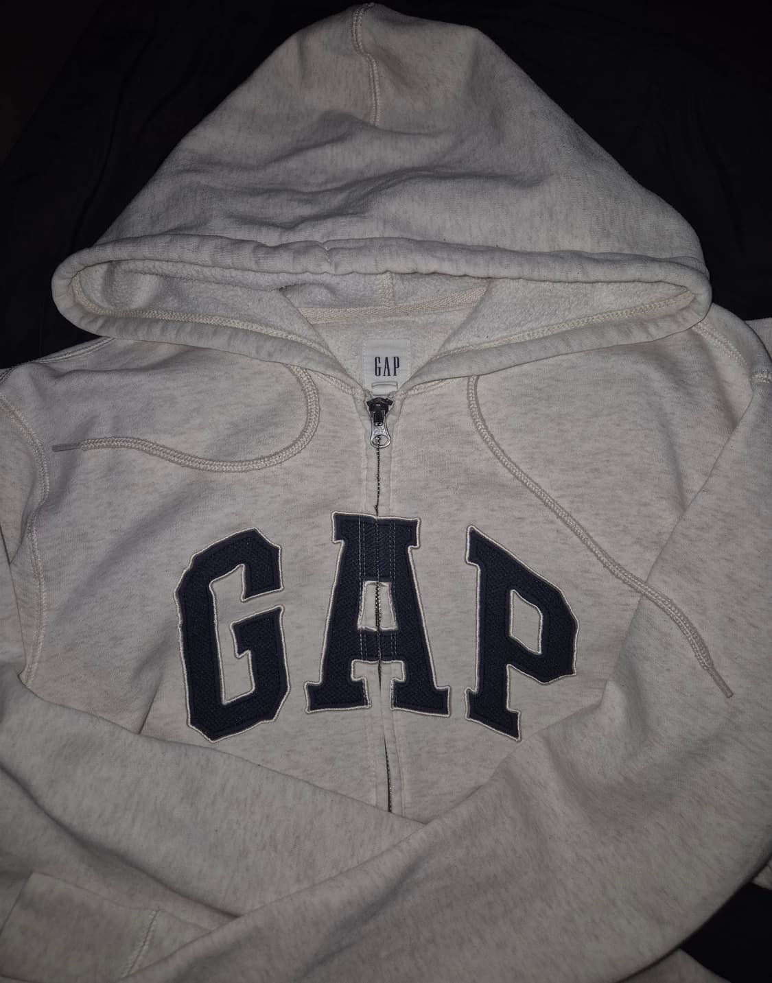 GAP 아이보리 네이비 후드집업 M 상품이미지2