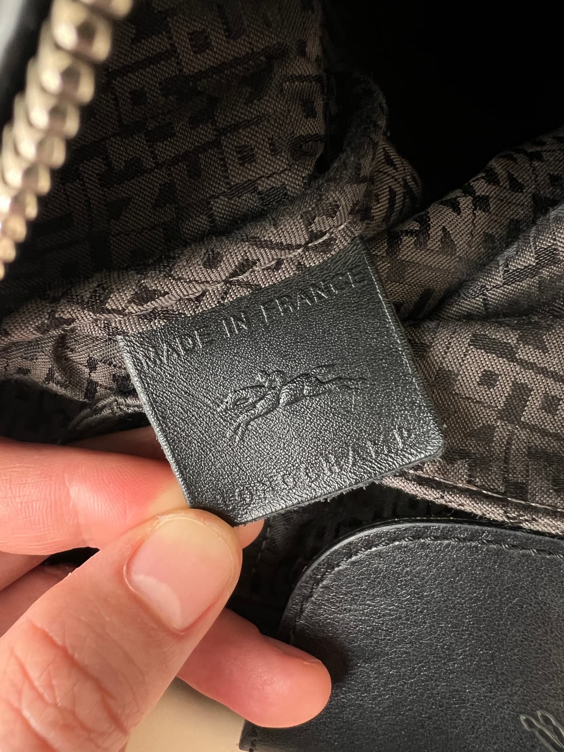 롱샴 르 플리아쥬 블랙 레더 크로스백 상품이미지7