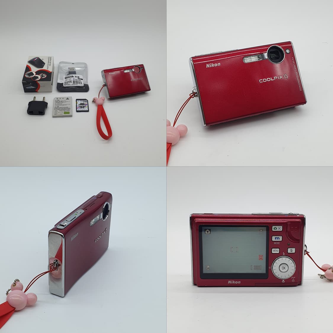 작례⭕️ 니콘 쿨픽스 S5 레드버건디🍷 빈티지 디카 디지털카메라 상품이미지2