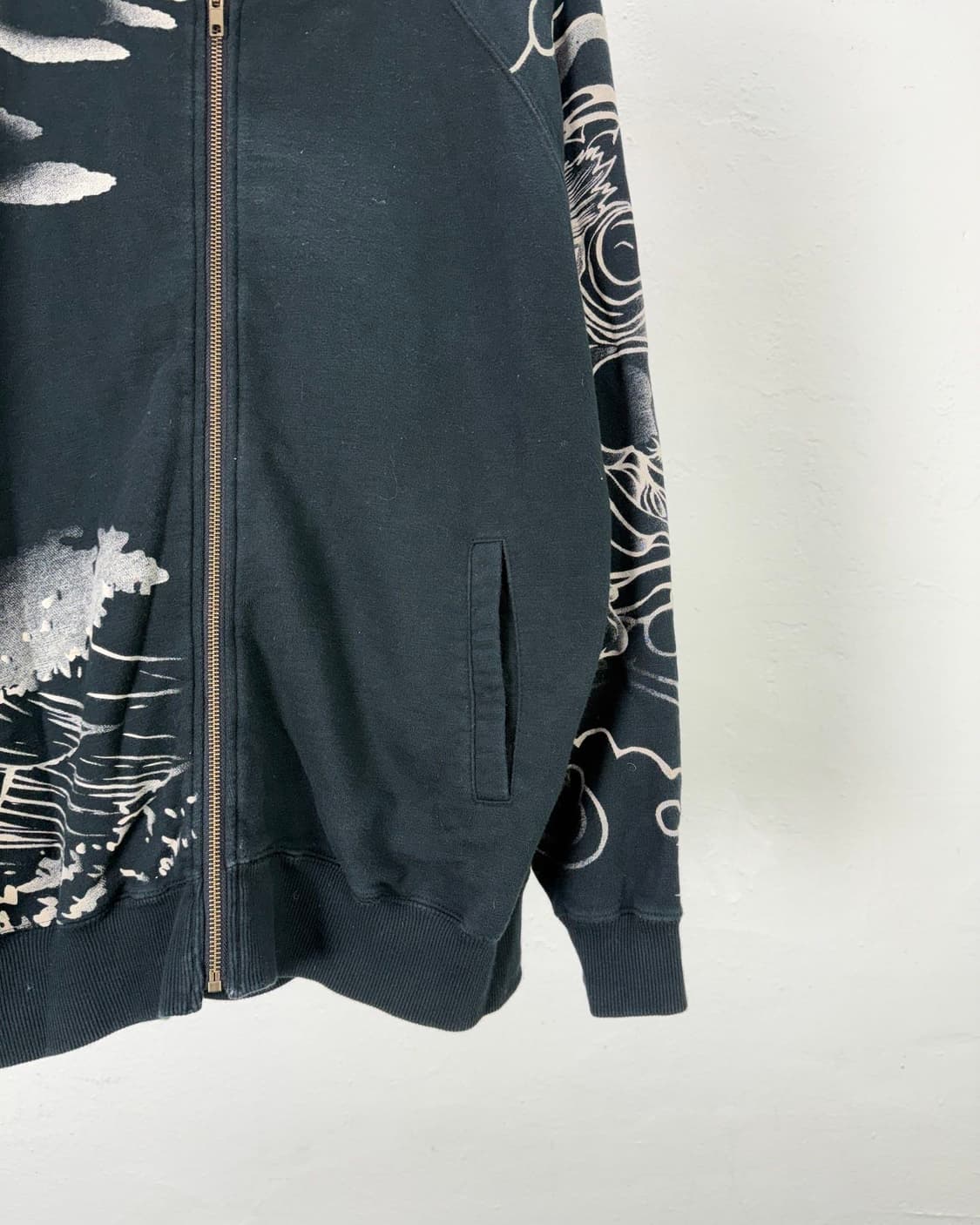 카타쿠리 타마시 블랙 오리엔탈 엠브로이드 오니 후디 스웨트 셔츠 상품이미지6