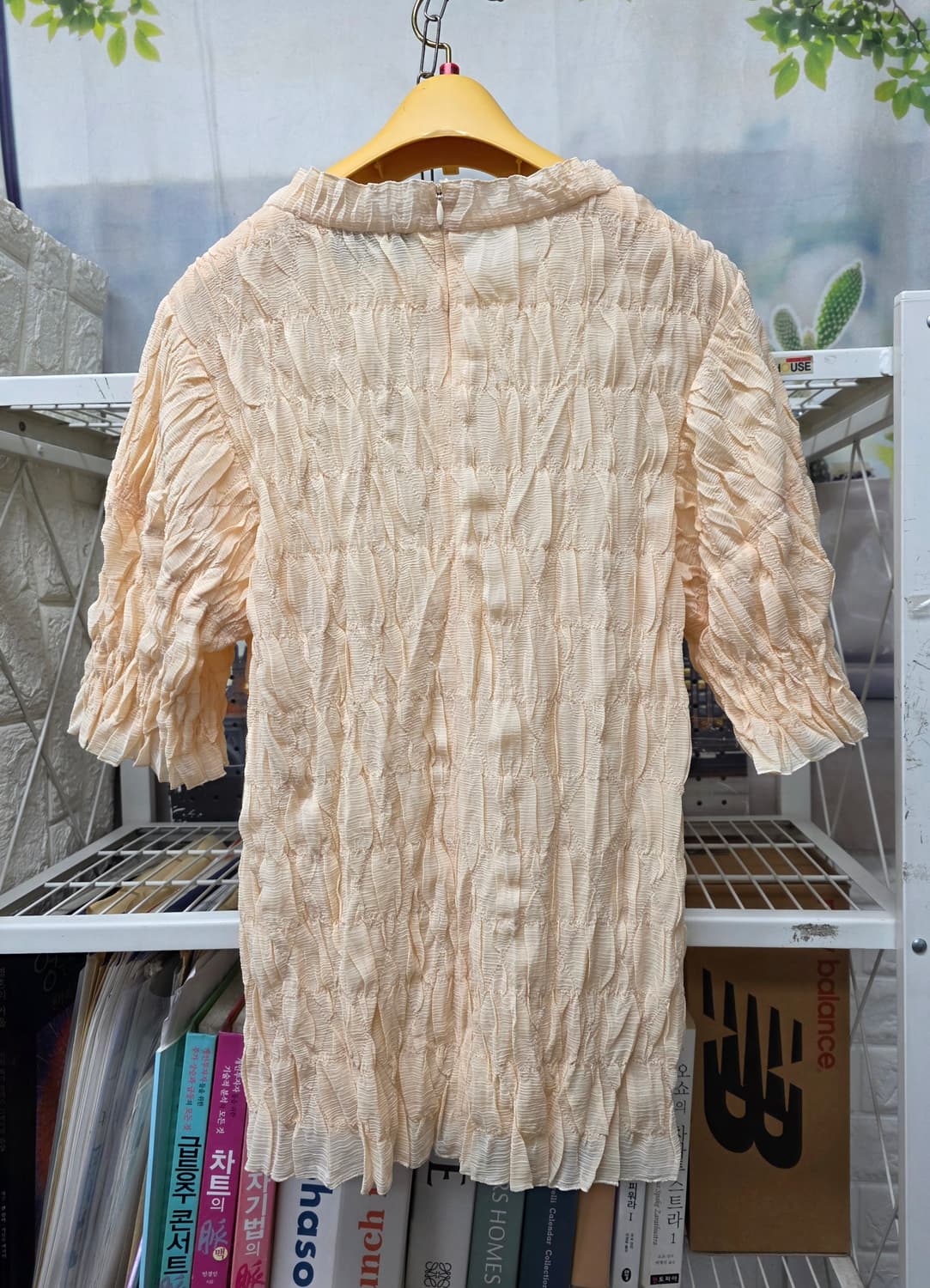 랑방 여성 반팔블라우스 55 크링클 주름 블라우스 WM79 상품이미지3