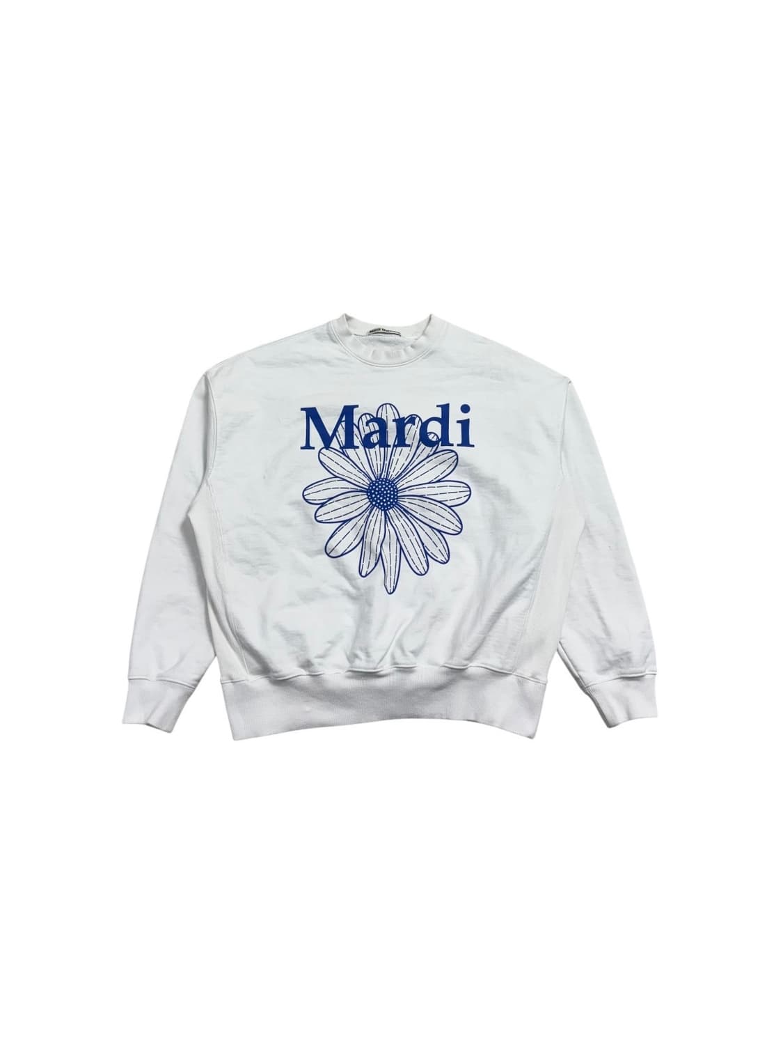 마르디 메크르디 플라워 맨투맨 화이트 상품이미지1