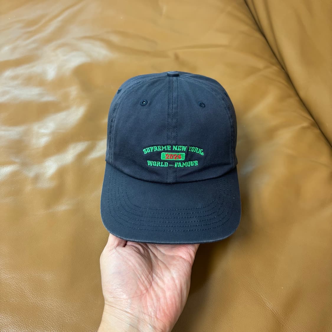 Supreme 슈프림 24ss 뉴욕 아크 워시드 네이비 볼캡 모자 상품이미지3