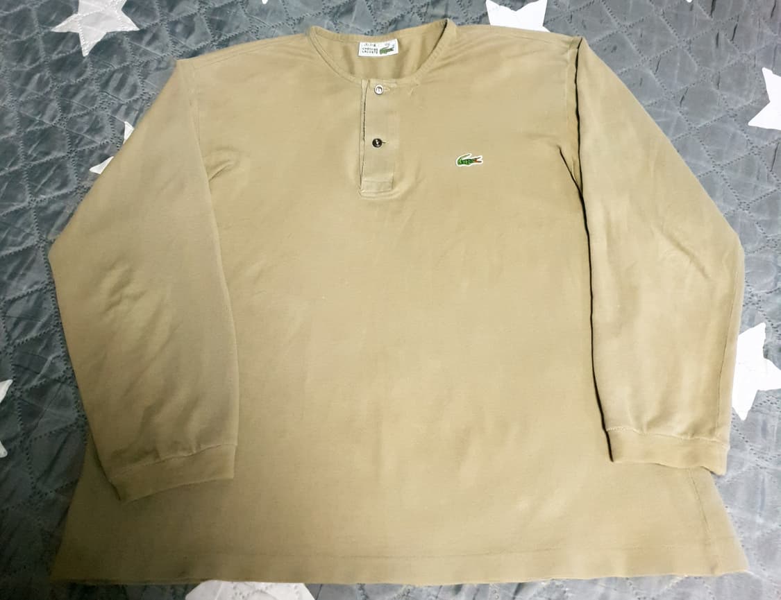 (90s) 서광 라코스테 클래식 코튼 헨리넥 긴팔 (L) 상품이미지1