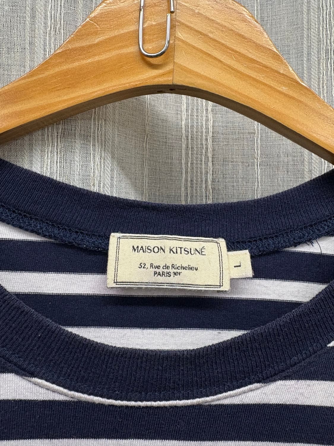 메종키츠네 스트라이프 단가라 긴팔티 상품이미지6