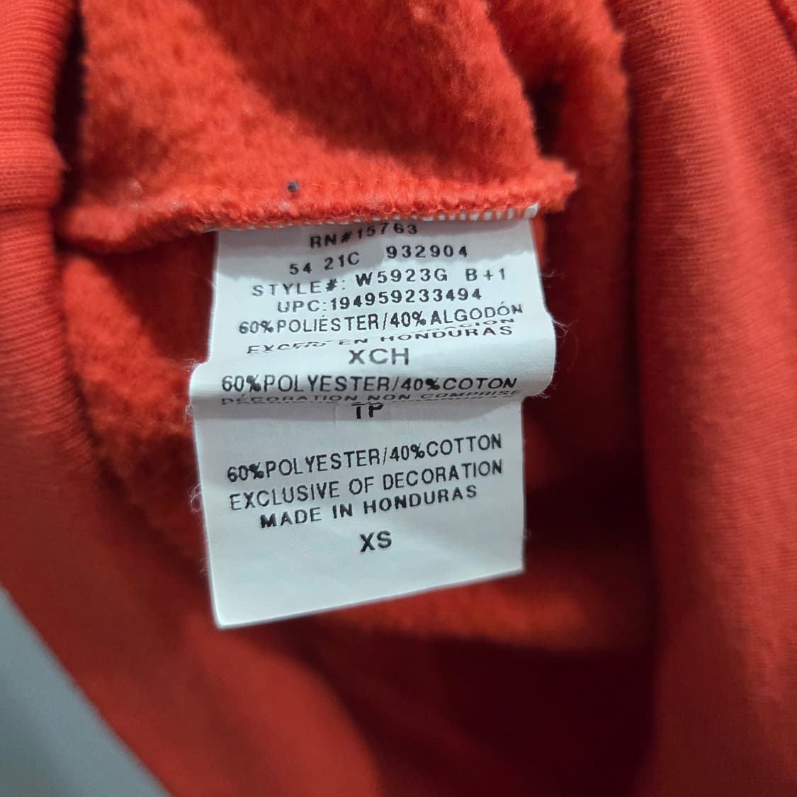 챔피온 우먼 기모 후드티 코랄색 M  상품이미지5