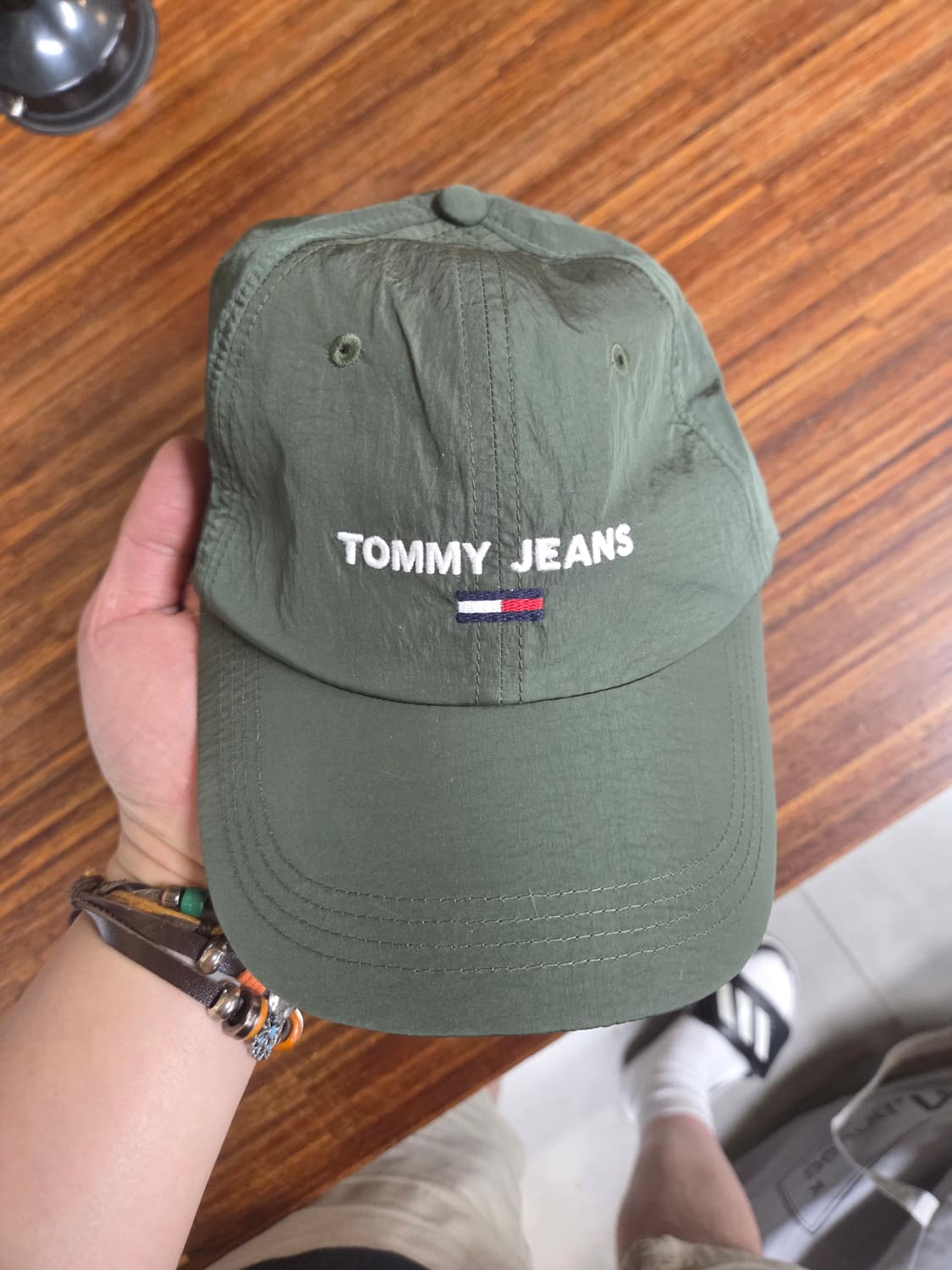 티미진스 빈티지 나일론 모자 프리 카키 상품이미지1