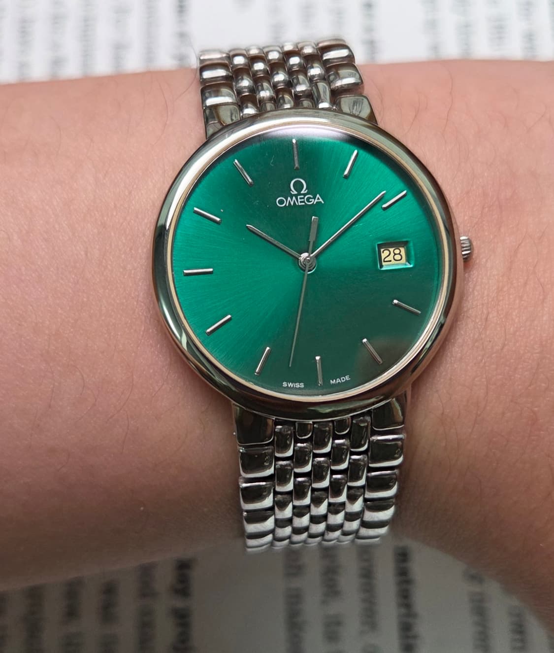 빈티지 오메가 드빌 동전쿼츠 그린썬레이 싱글데이트 쓰리침 ver. 상품이미지3