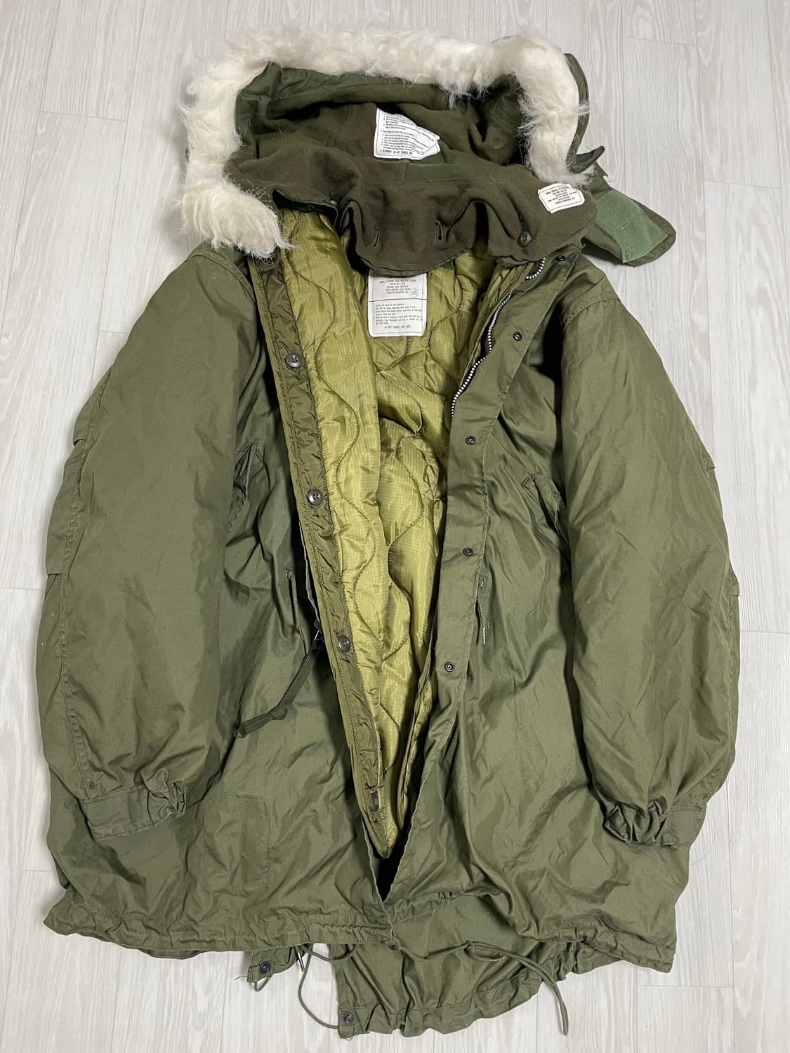 m65 피쉬테일og 오리지널 라지 초기형 개파카 풀세트 상품이미지2