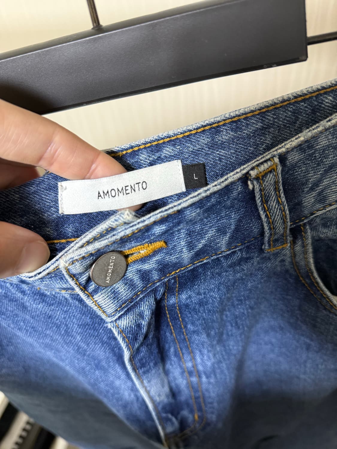 amomento-recycled cotton denim mid blue 상품이미지7