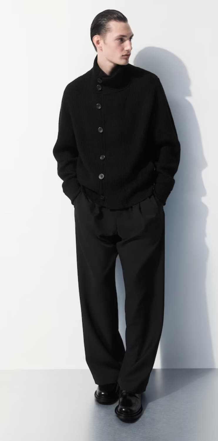 코스 아뜰리에 퍼널넥 니트 울 자켓 M 상품이미지2