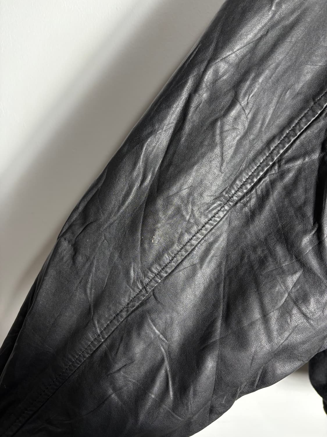 Amanati 아마나티 울 가죽 바시티 자켓 상품이미지7