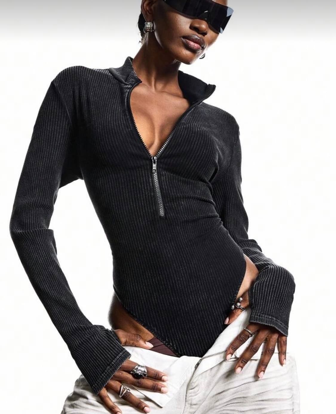 Pigment-Dyed Turtleneck Warmer Bodysuit 상품이미지2