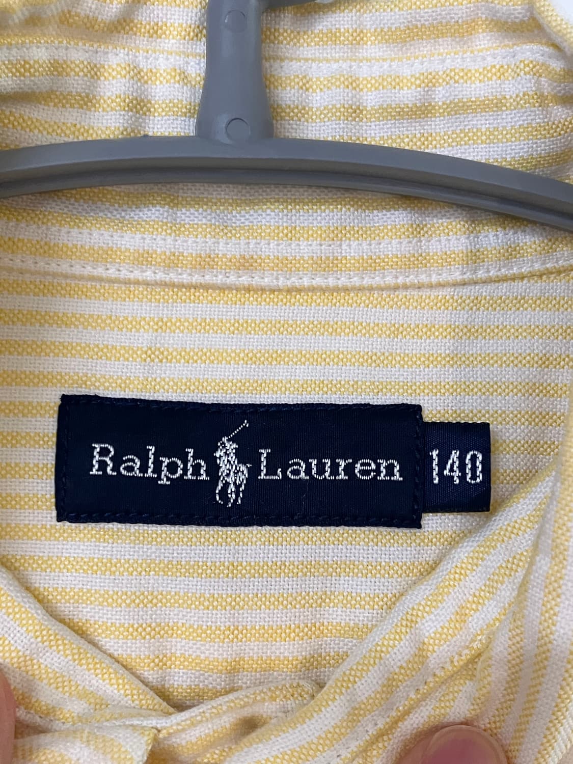 Ralph Lauren 옐로우 스트라이프 코튼 셔츠 상품이미지4