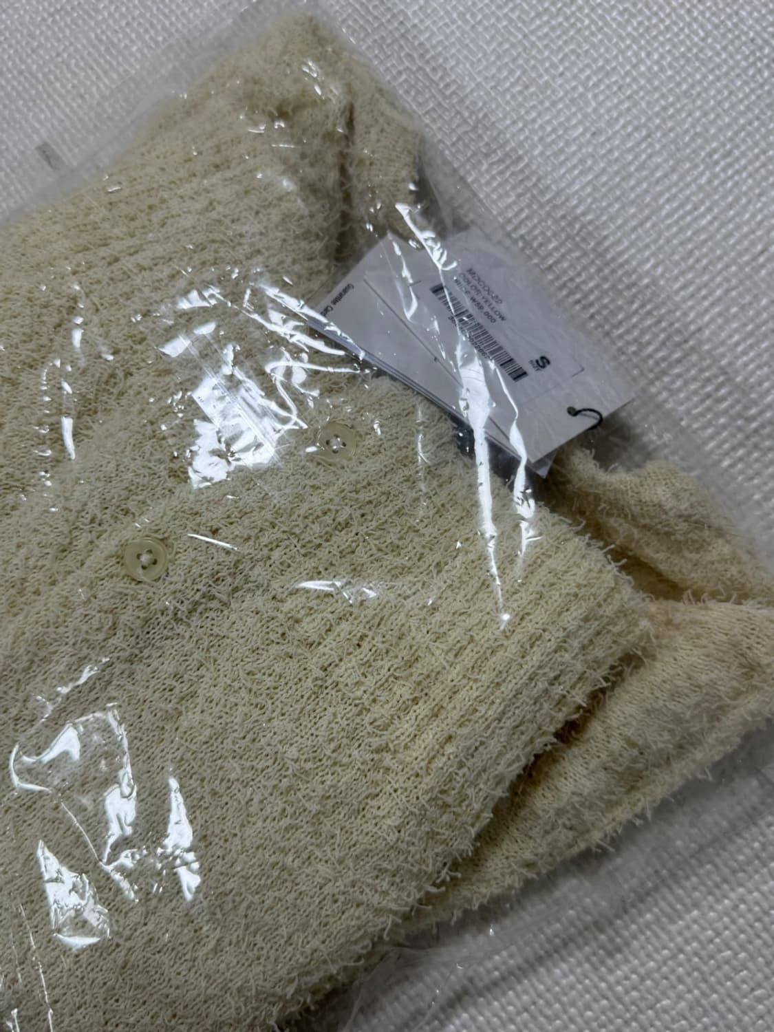 몽돌 크롭 니트 가디건 옐로우 S 새상품 (59000원) 상품이미지8