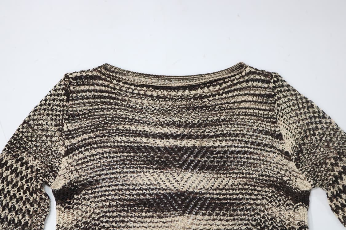 BEL PORTE 벨포르테 에스닉 그라데이션 크롭 펀칭 니트 (M) 상품이미지4