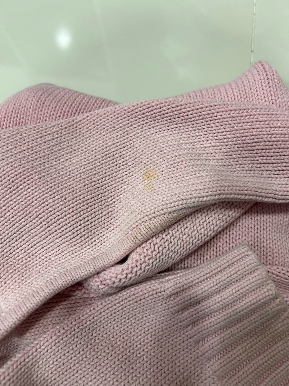 폴로 정품 연핑크 니트 후드집업 상품이미지7