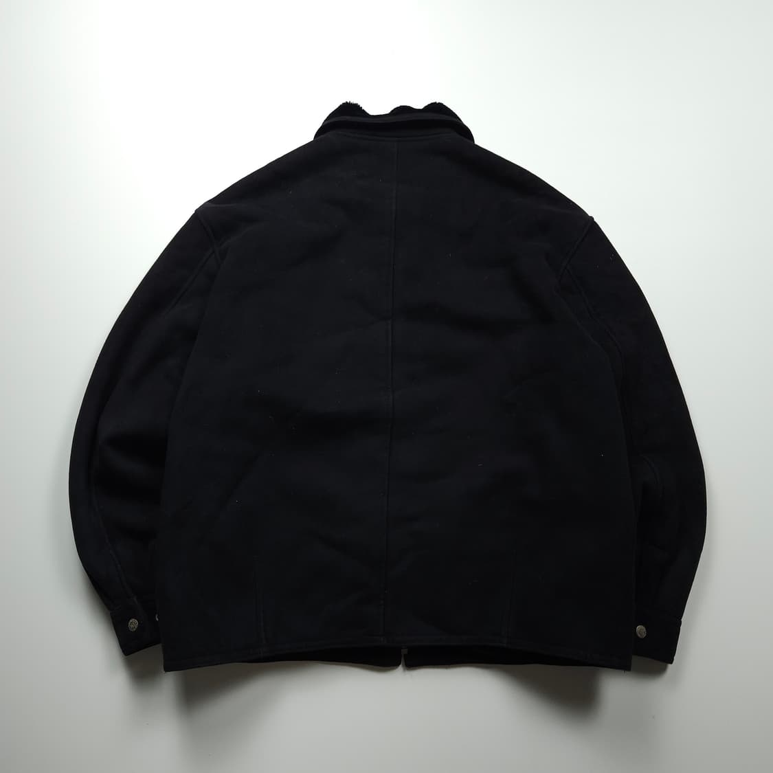 EUROSIA 빈티지 스웨이드 양털 무스탕 블랙 (XL) 상품이미지2