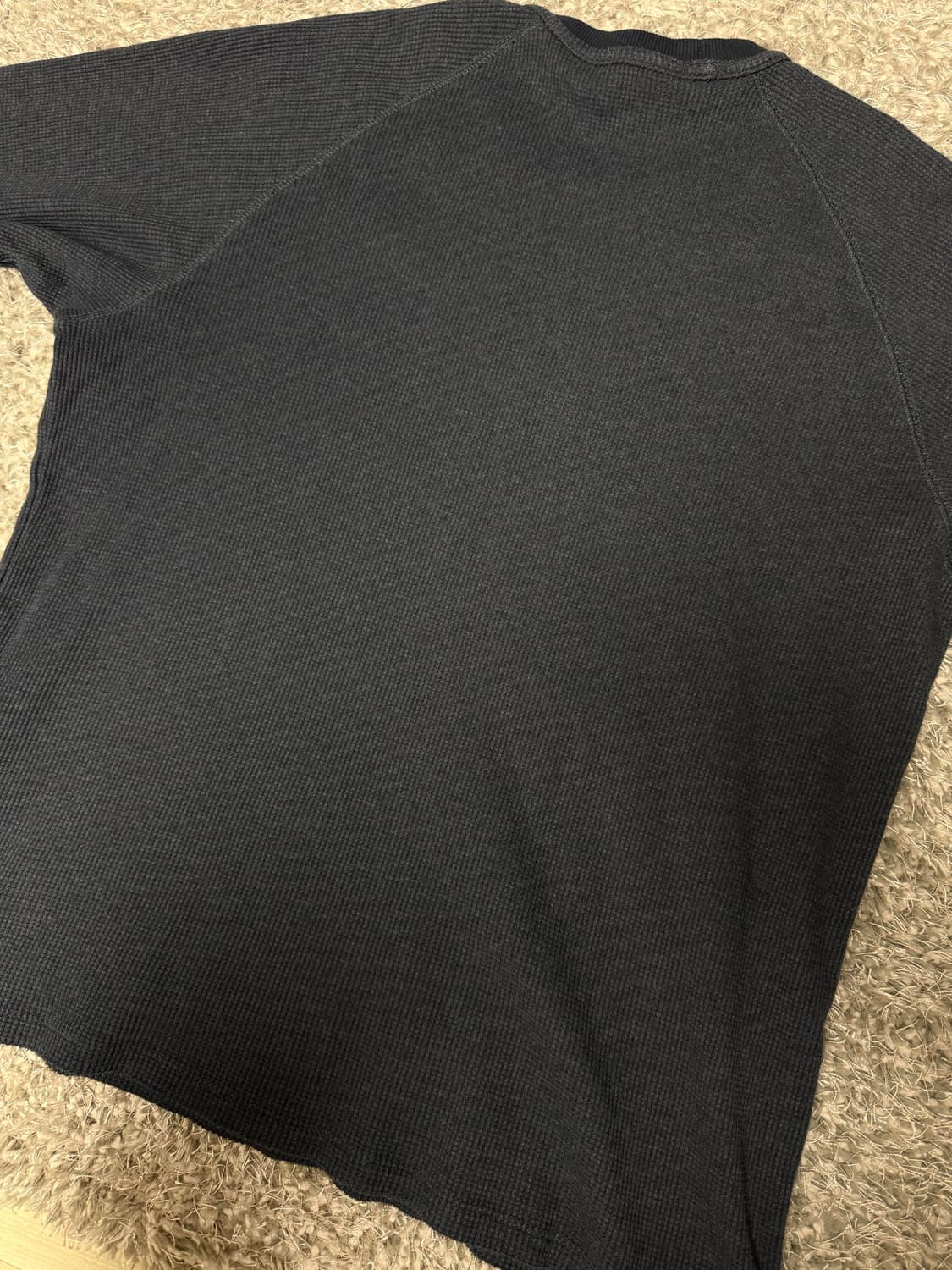 쿠어 가먼트 다잉 와플 레글런 롱 슬리브 티셔츠 상품이미지5