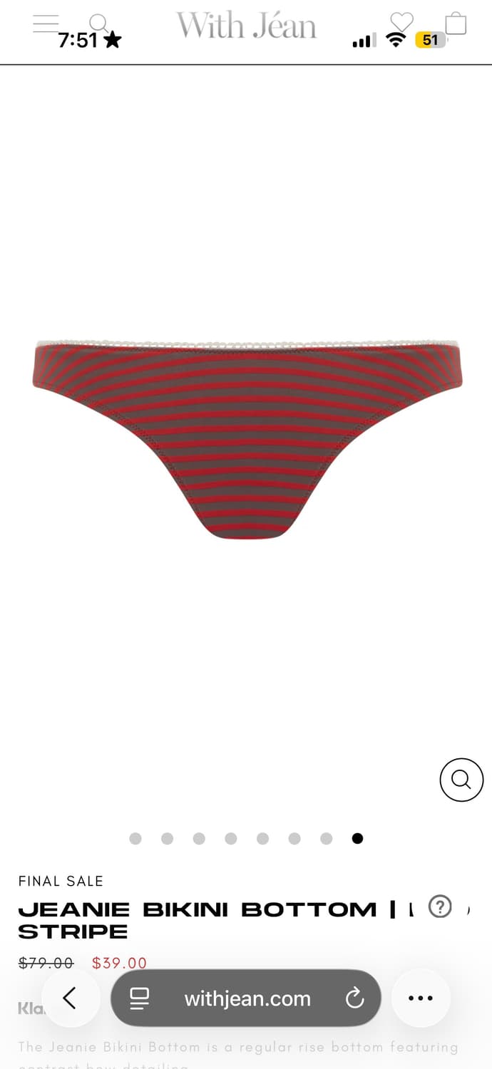 Withjean jeanie bikini bottom xs 상품이미지3