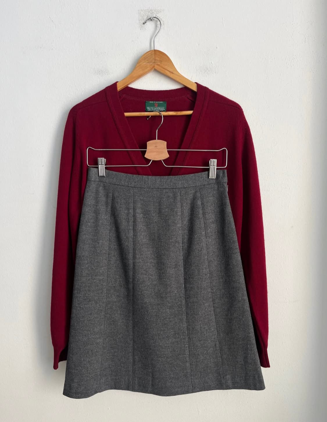 멜란지 그레이 울스커트 상품이미지5