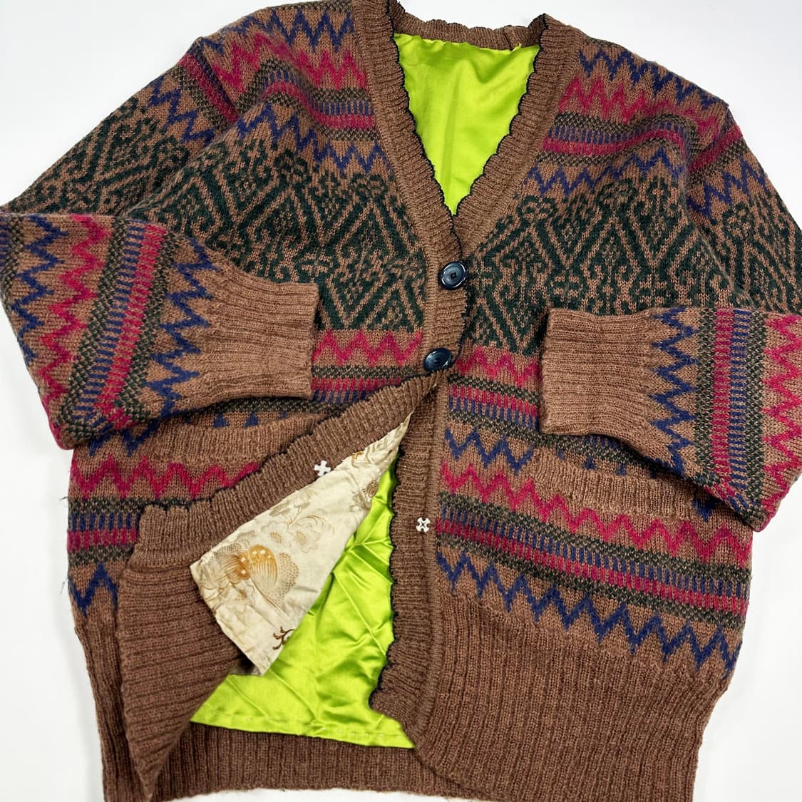 VTG 빈티지 노르딕 패턴 니트 가디건 (L) 상품이미지3