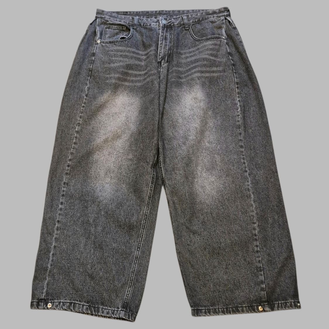 36~37인치 워싱그레이 와이드데님팬츠  상품이미지1