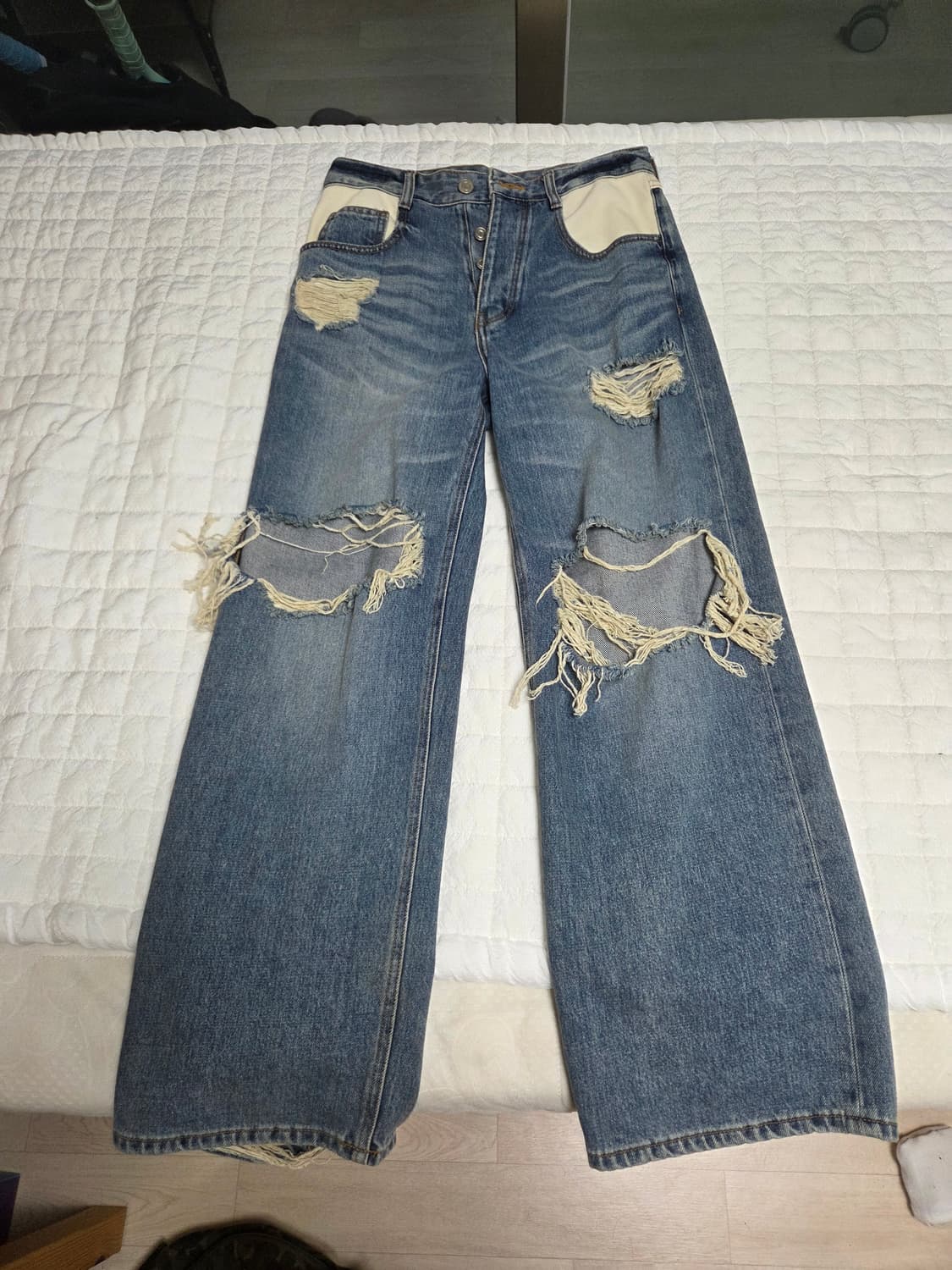 라그랑지 DESTROYED DENIM PANTS BLUE 상품이미지4