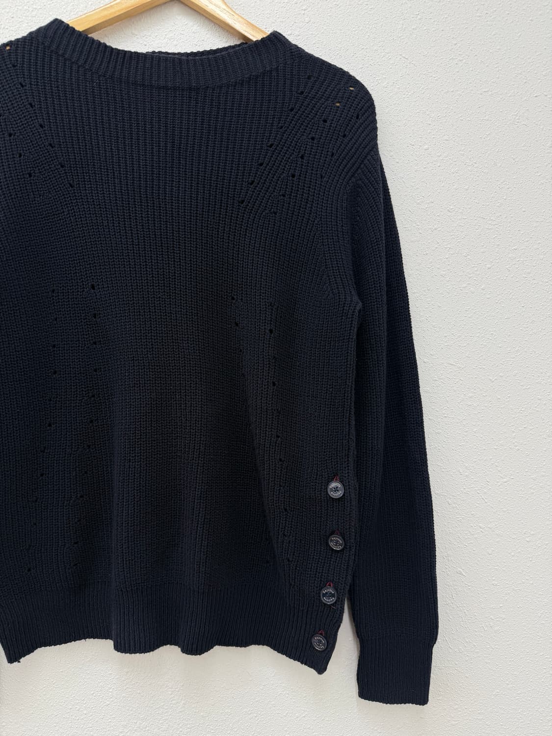빈티지 네이비 사이드 단추 니트 상품이미지2