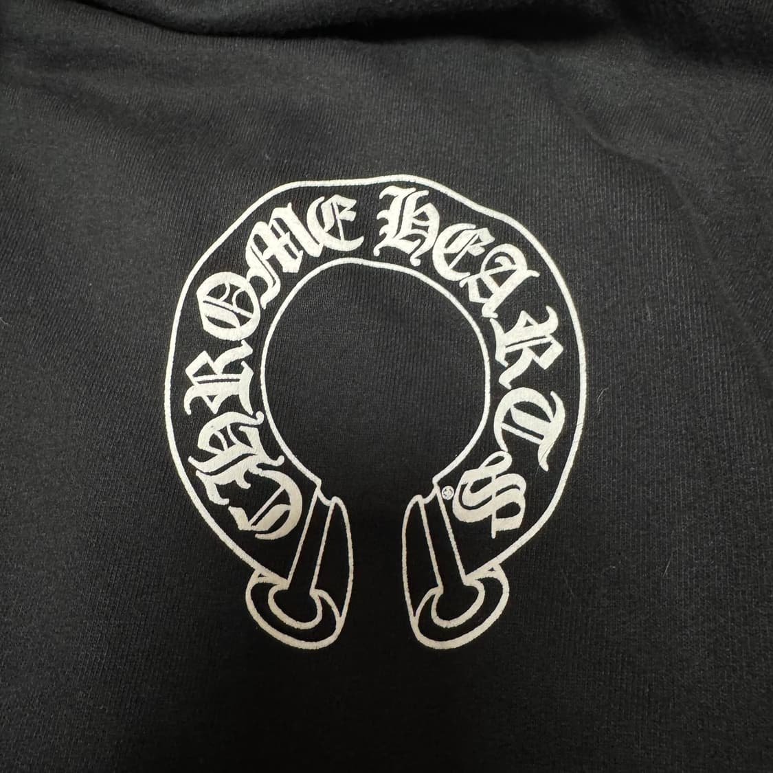 XL) 크롬하츠 홀스슈 플로랄 플리스 헤비웨이트 집업 후드 블랙 상품이미지5