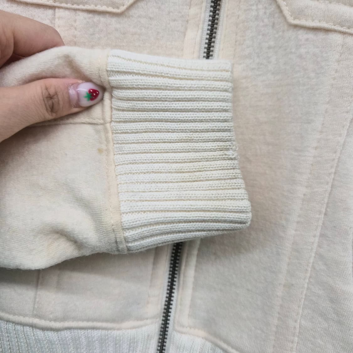 버버리 아이보리 집업 자켓 여성 XS 상품이미지4