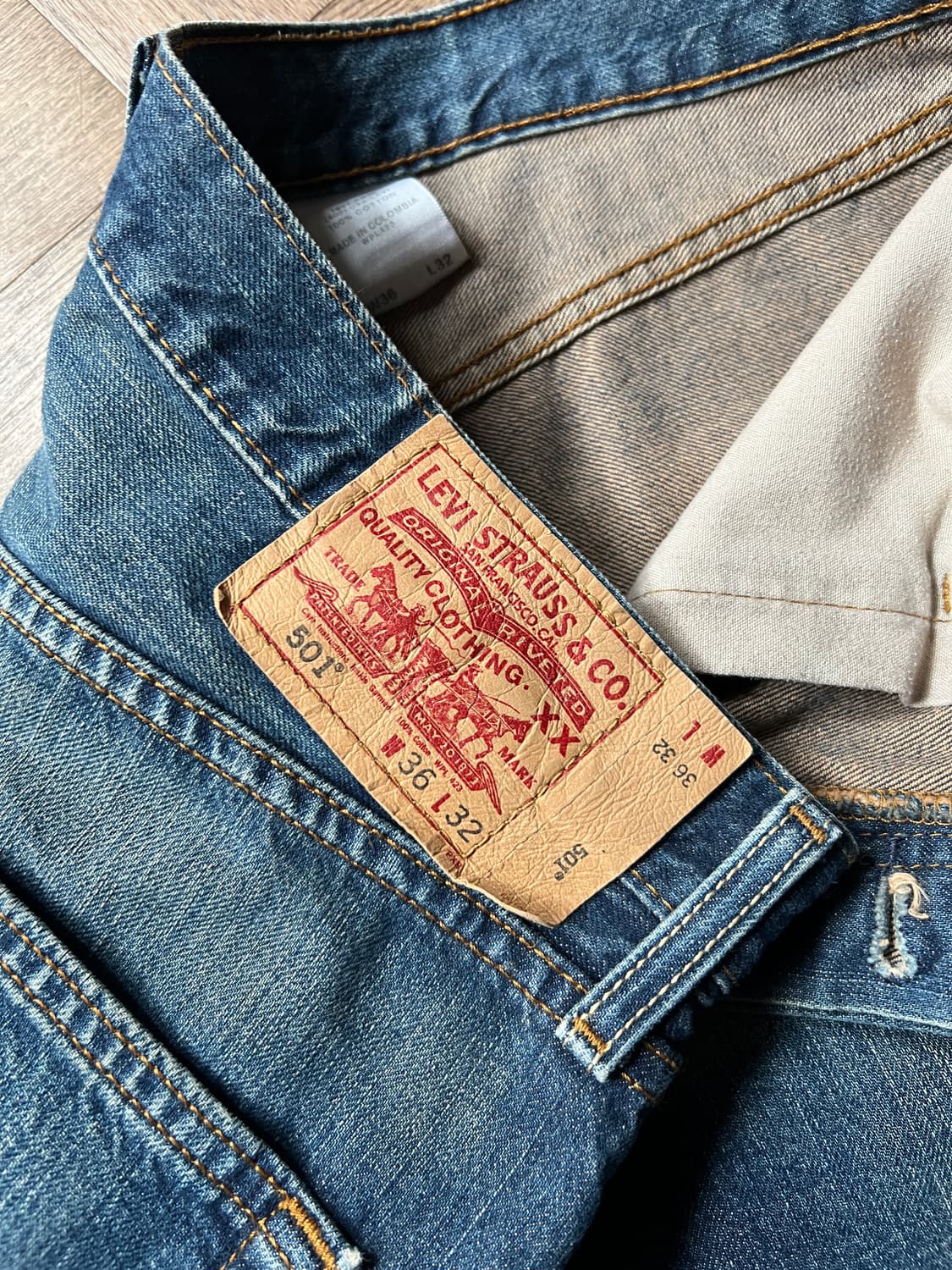 [36]00's 리바이스 USA 501 빈티지 워싱 데님 팬츠 상품이미지7
