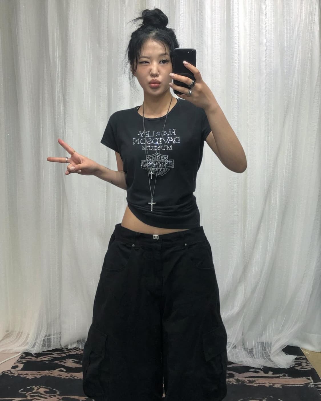 할리데이비슨 블랙 큐빅 티셔츠 상품이미지2