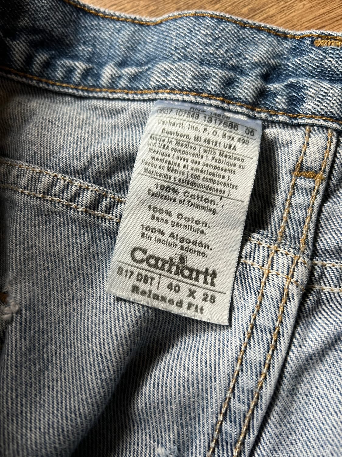 [40]칼하트 USA 빈티지 워싱 스케이터 데님 팬츠 상품이미지8