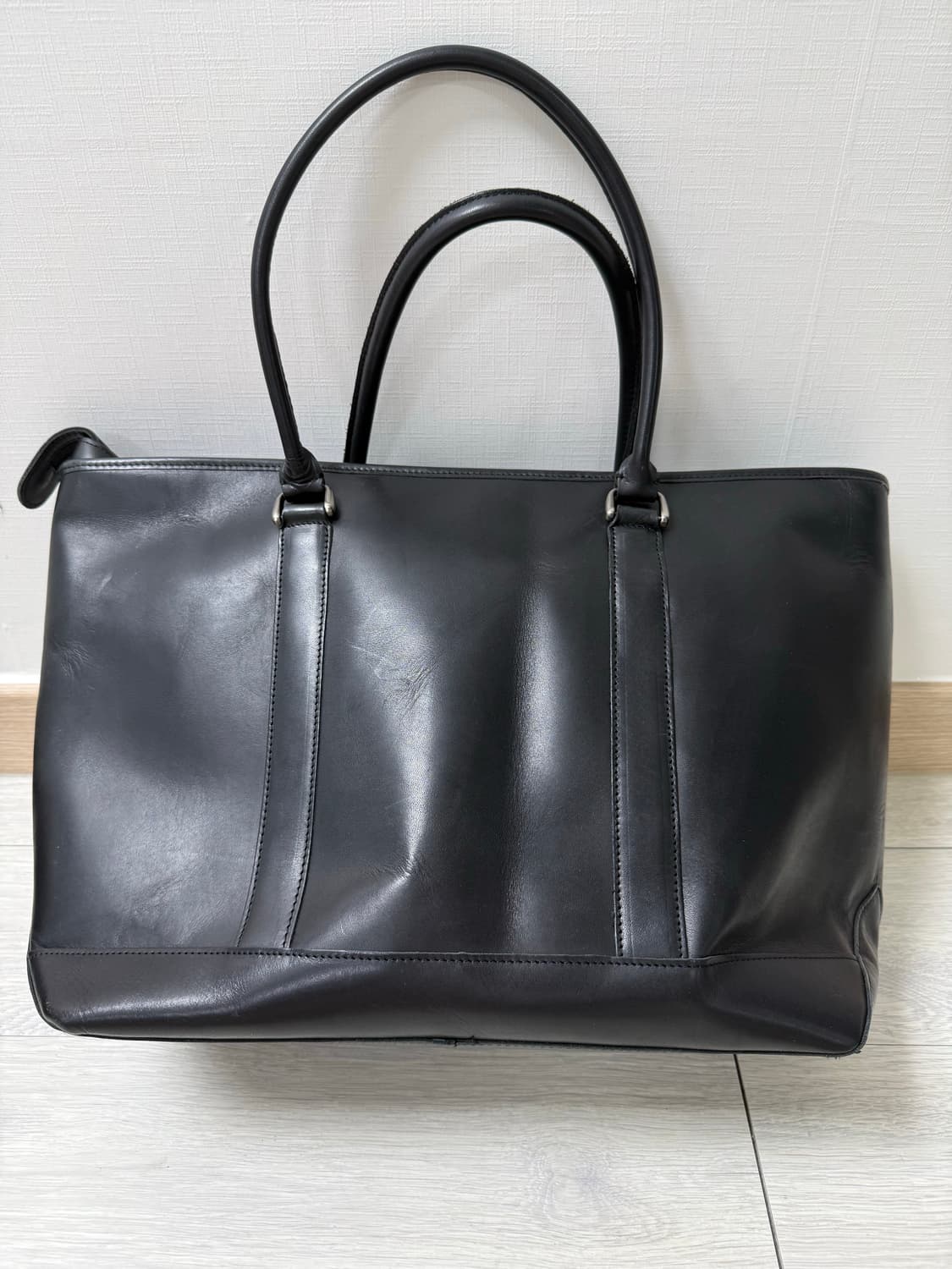 (OS)LLBEAN 엘엘빈 레더 라지 토트백 블랙 상품이미지1