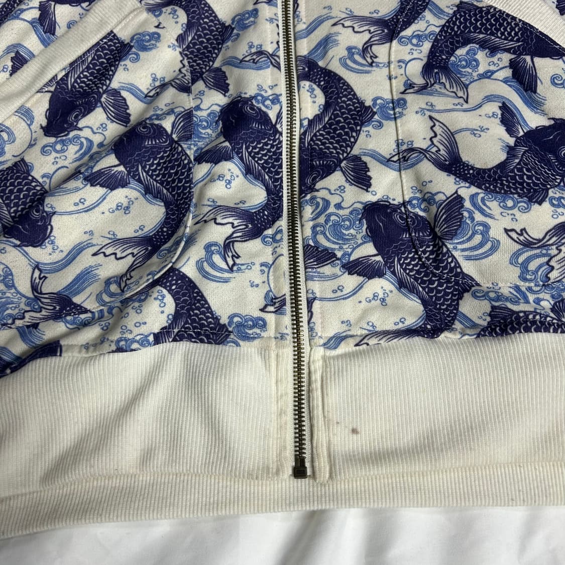 [HAIKARAYA] 오리엔탈 잉어프린팅 후드집업 상품이미지4