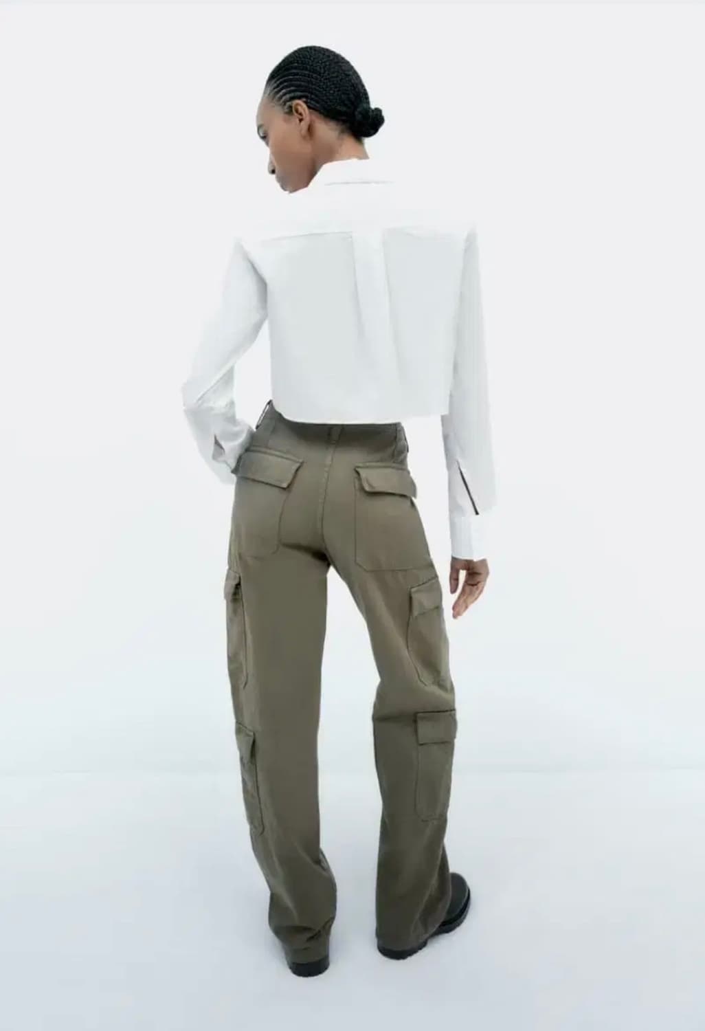 자라 미드라이즈 카고 팬츠 (EU34/24인치) 상품이미지4